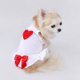 Heart Puff Dog Dress ~ Red - Le Pet Luxe