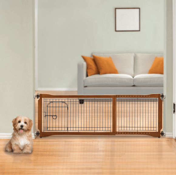Pet Sitter Freestanding Gate Plus - Le Pet Luxe