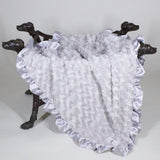 Baby Ruffle Dog Blanket ~ Silver