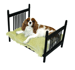 Textured Black Iron Slat Design Pet Bed - Le Pet Luxe