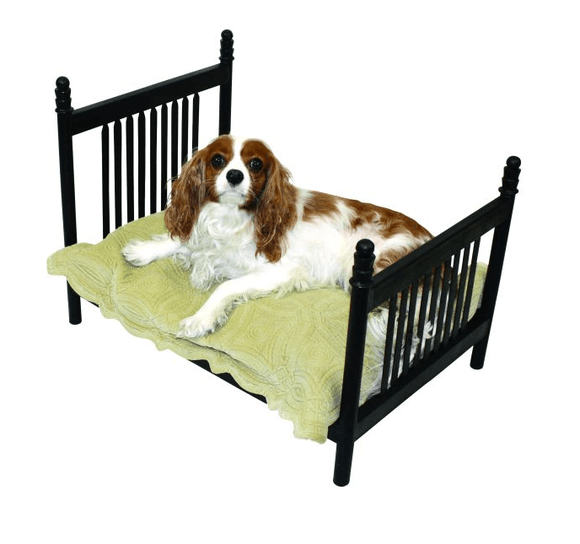Textured Black Iron Slat Design Pet Bed - Le Pet Luxe
